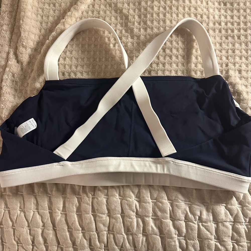 Women's Navy and White Sports Bra